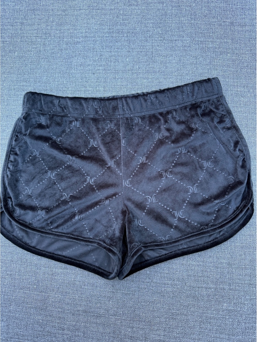 Juicy Couture Black Velvet Sleepwear Shorts, Size M NWOT